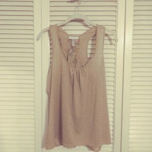 Weavers flowy tank with sheer flowery back Size XL